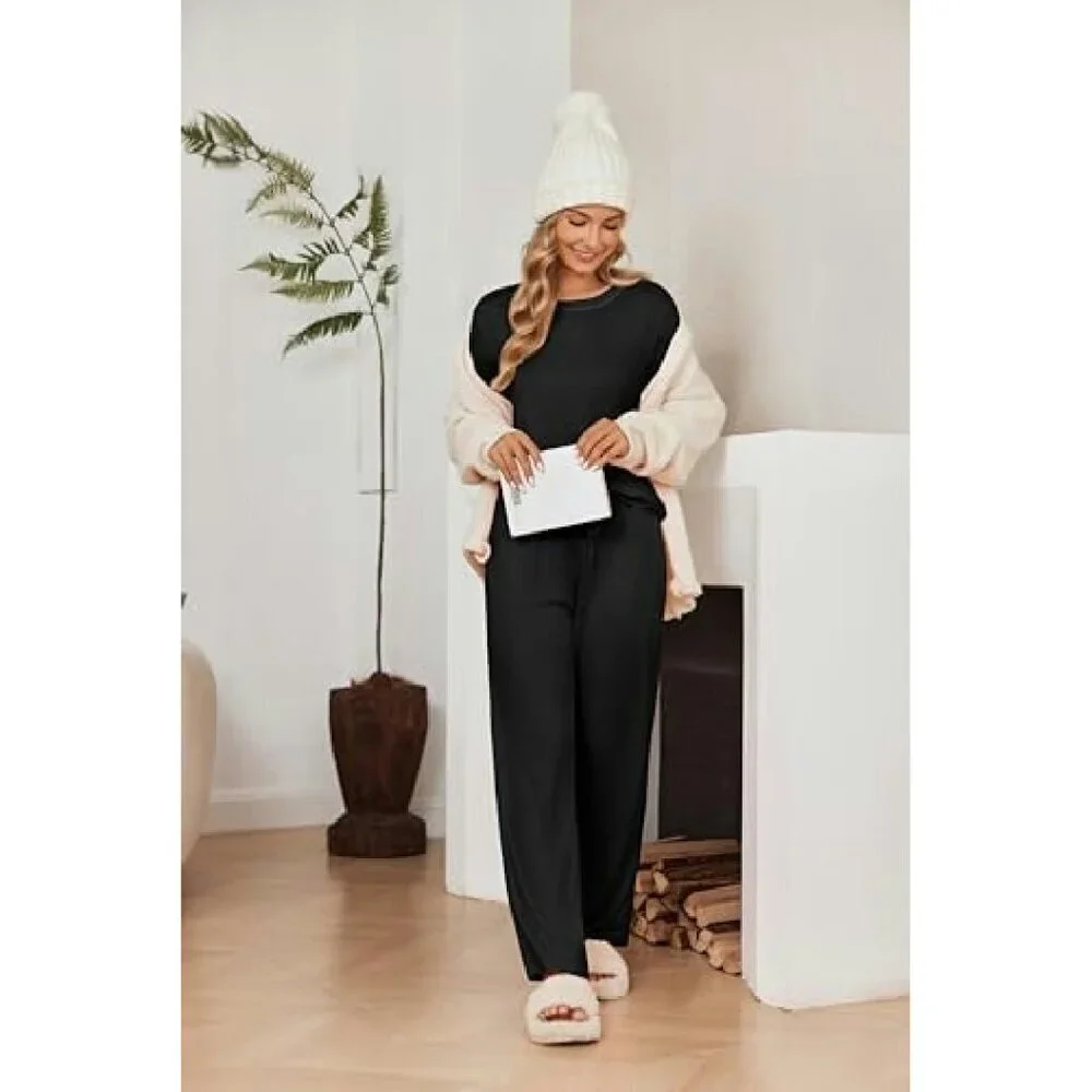 Women's 2-Pack Long Sleeve Pajama Set with Pockets, Soft Loungewear S-XXL